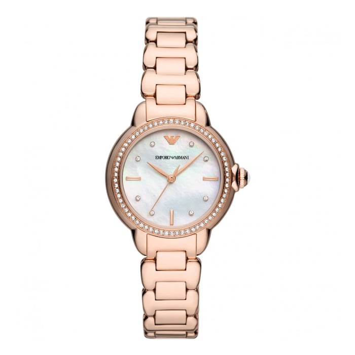 Emporio Armani Mia Ladies Watch 32mm White Mother Of Pearl