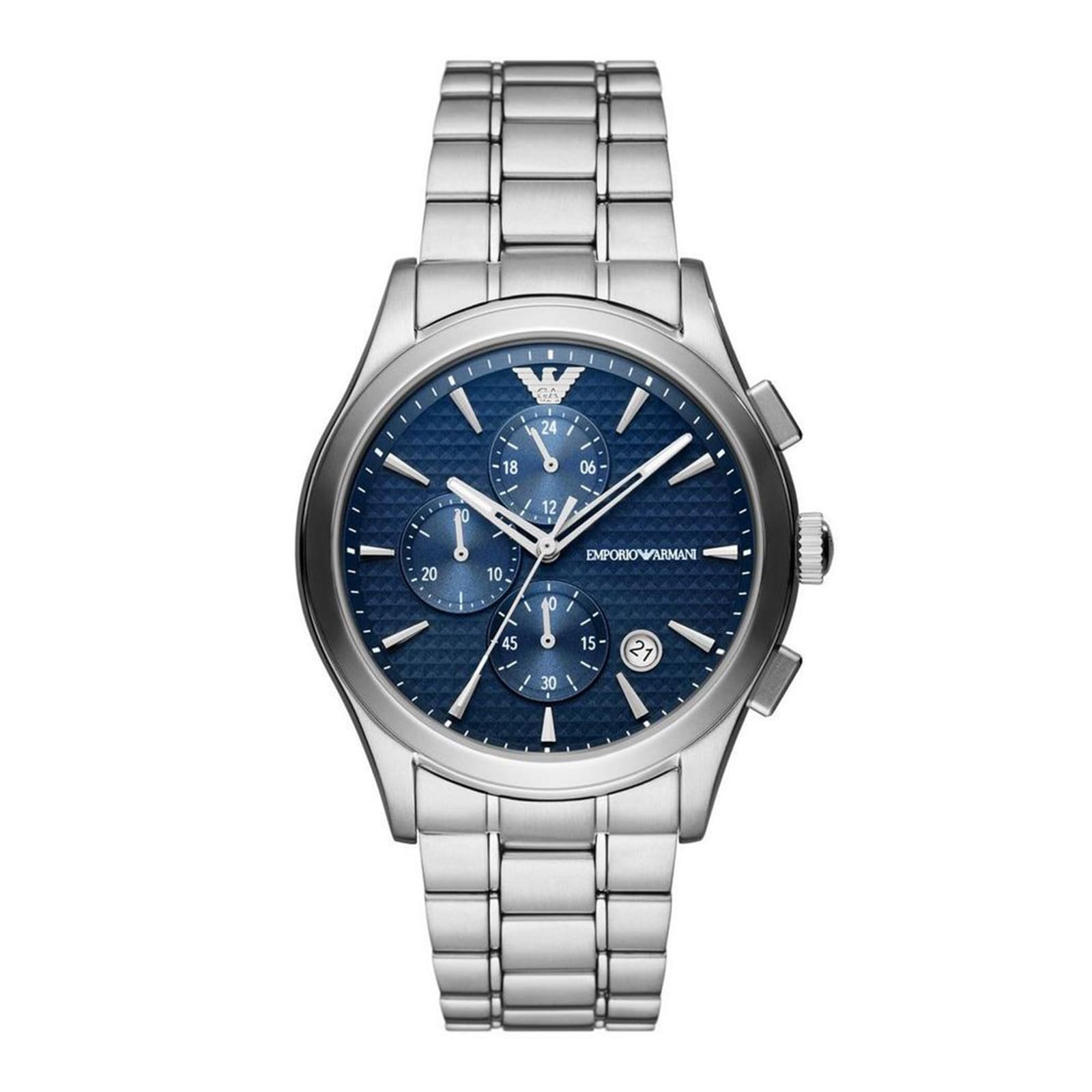 Emporio Armani Paolo Mens Watch 42mm Blue AR11528 | Goldsmiths