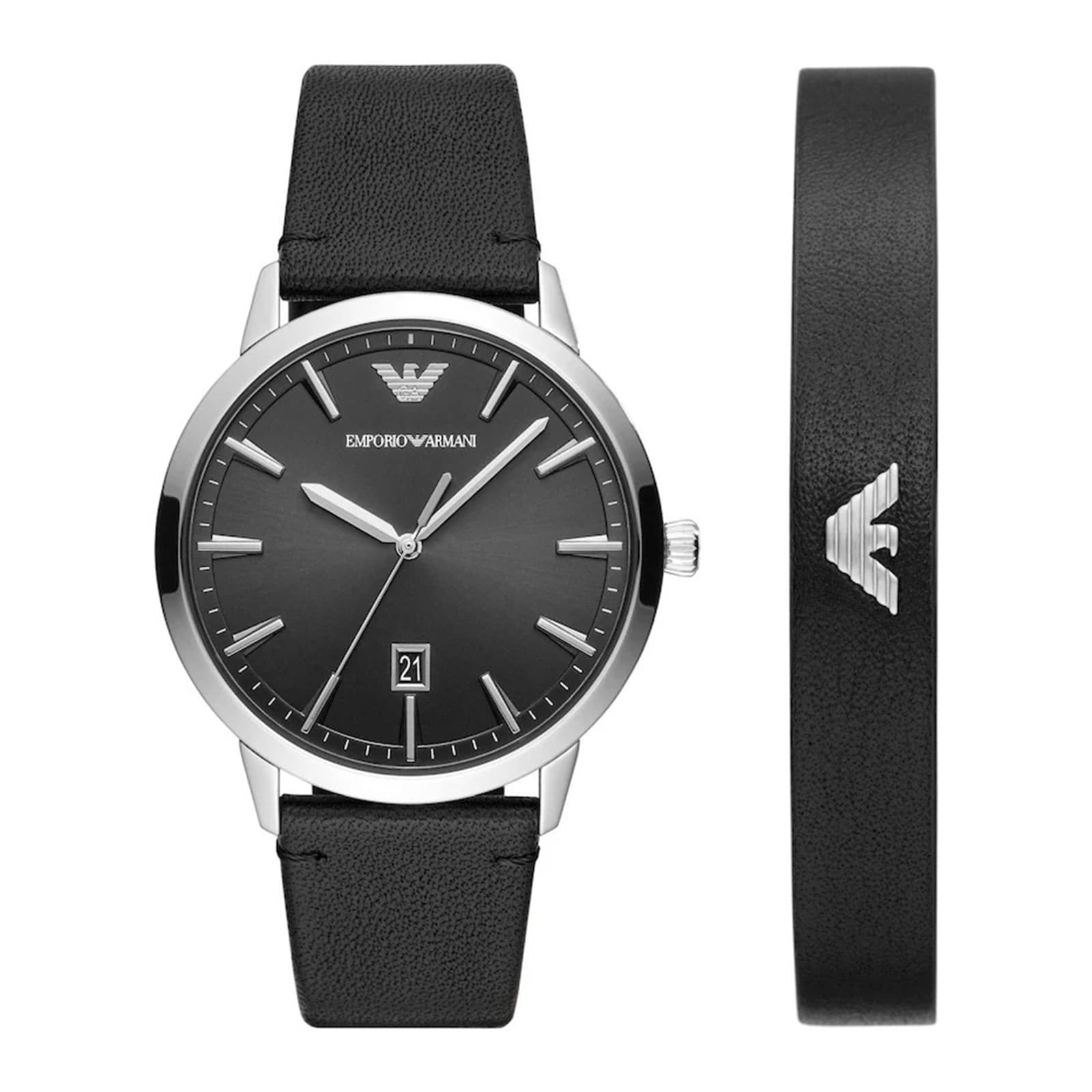 Emporio Armani Ruggero 43mm Mens Watch and Bracelet Gift Set AR80064SET