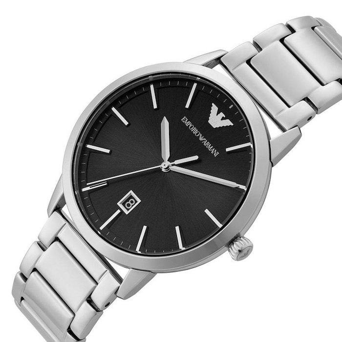 Emporio Armani Ruggero 43mm Mens Watch Black