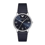 Emporio Armani Stainless Steel and Leather 41mm Mens Watch
