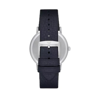 Emporio Armani Stainless Steel and Leather 41mm Mens Watch Emporio Armani Stainless Steel and Leather 41mm Mens Watch