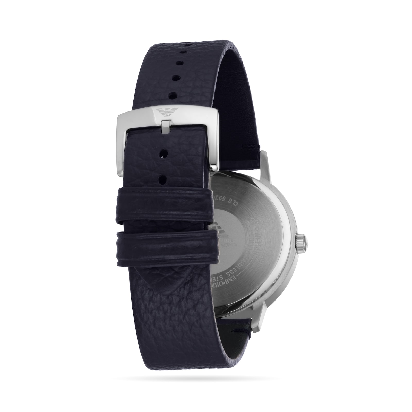 Emporio Armani Stainless Steel and Leather 41mm Mens Watch