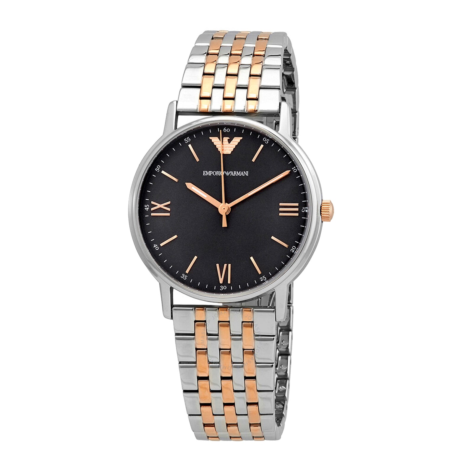 Emporio Armani Three Hand Two Tone Mens Watch