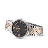 Emporio Armani Three Hand Two Tone Mens Watch