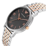 Emporio Armani Three Hand Two Tone Mens Watch