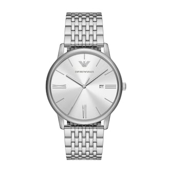Armani Three-Hand Date Stainless Steel 42mm Mens Watch