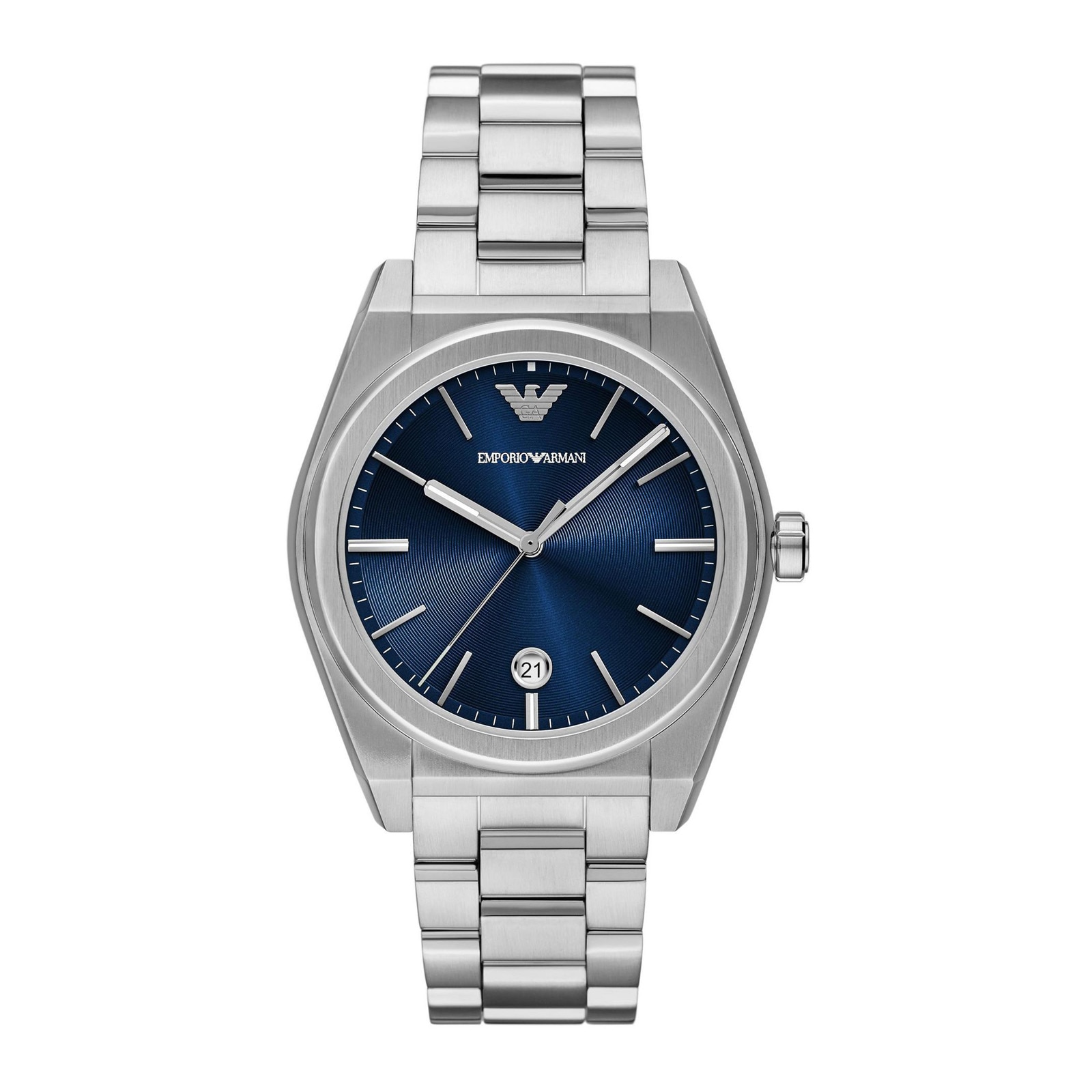 Emporio Armani Federico Stainless Steel Blue Dial Mens Watch