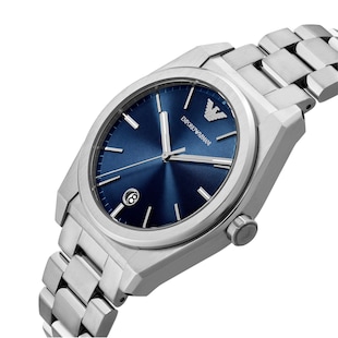 Emporio Armani Federico Stainless Steel Blue Dial Mens Watch
