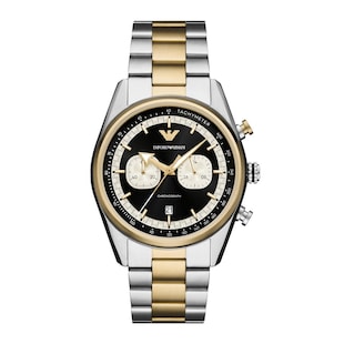 Emporio Armani Racer Chronograph Black Dial Mens Watch