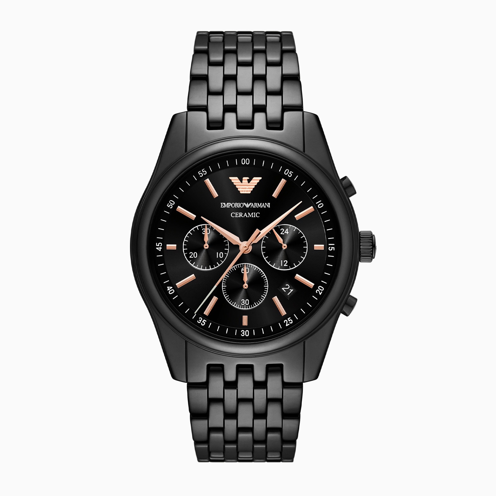 Emporio Armani Antonio 43mm Mens Watch Black