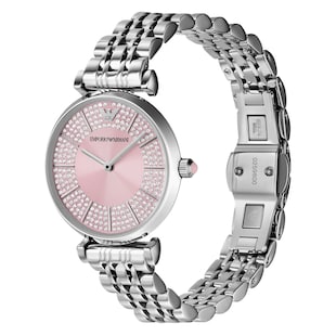 Emporio Armani Gianni T-Bar 32mm Ladies Watch Pink