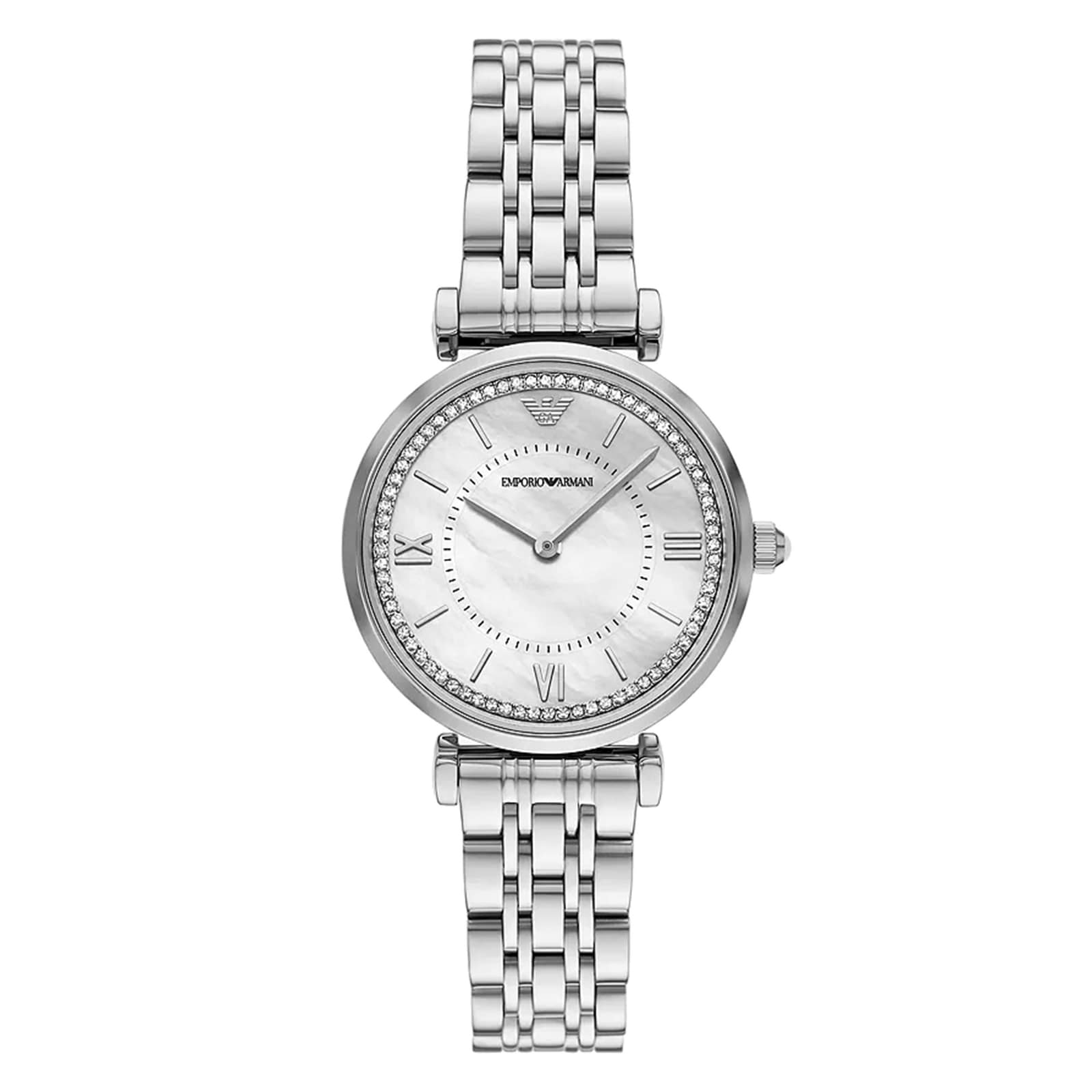 Emporio Armani Gianni T-Bar 32mm Ladies Watch Mother Of Pearl