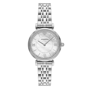 Emporio Armani Gianni T-Bar 32mm Ladies Watch Mother Of Pearl