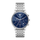 Emporio Armani Minimal Chronograph Quartz 42mm Mens Watch Blue