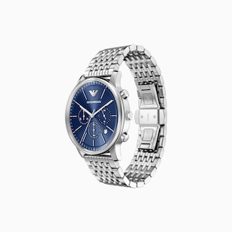 Emporio Armani Minimal Chronograph Quartz 42mm Mens Watch Blue