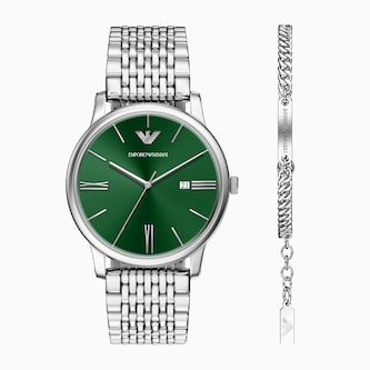 Emporio Armani Chronograph Quartz 42mm Mens Watch and Bracelet Set Emporio Armani Chronograph Quartz 42mm Mens Watch and Bracelet Set
