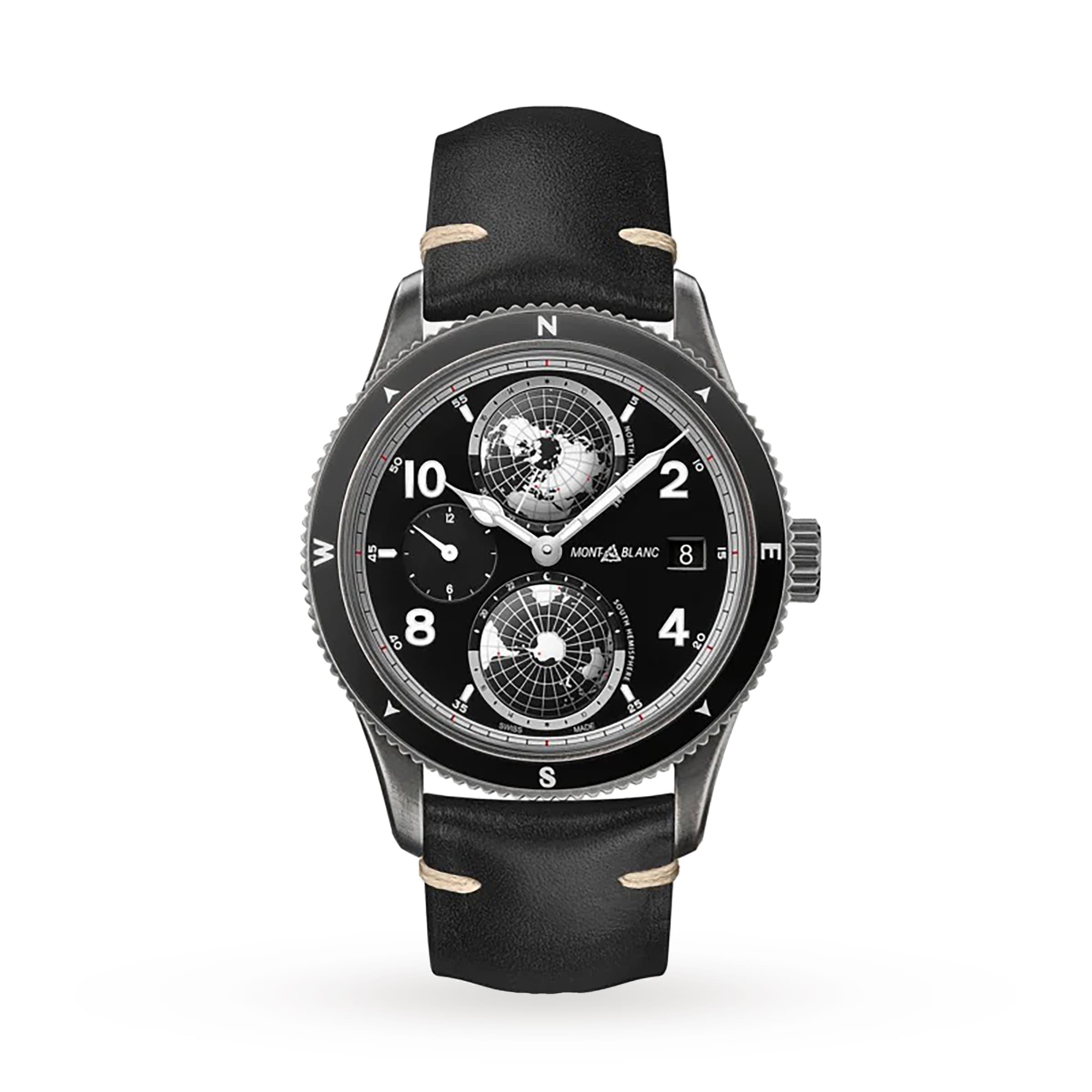 MontBlanc 1858 Geosphere UltraBlack Limited Edition Mens Watch