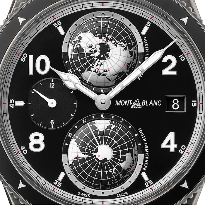 MontBlanc 1858 Geosphere UltraBlack Limited Edition Mens Watch