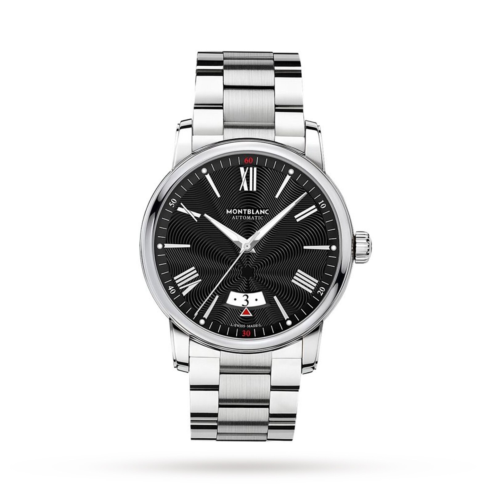 Montblanc Date Mens Bracelet Black Watch 42mm