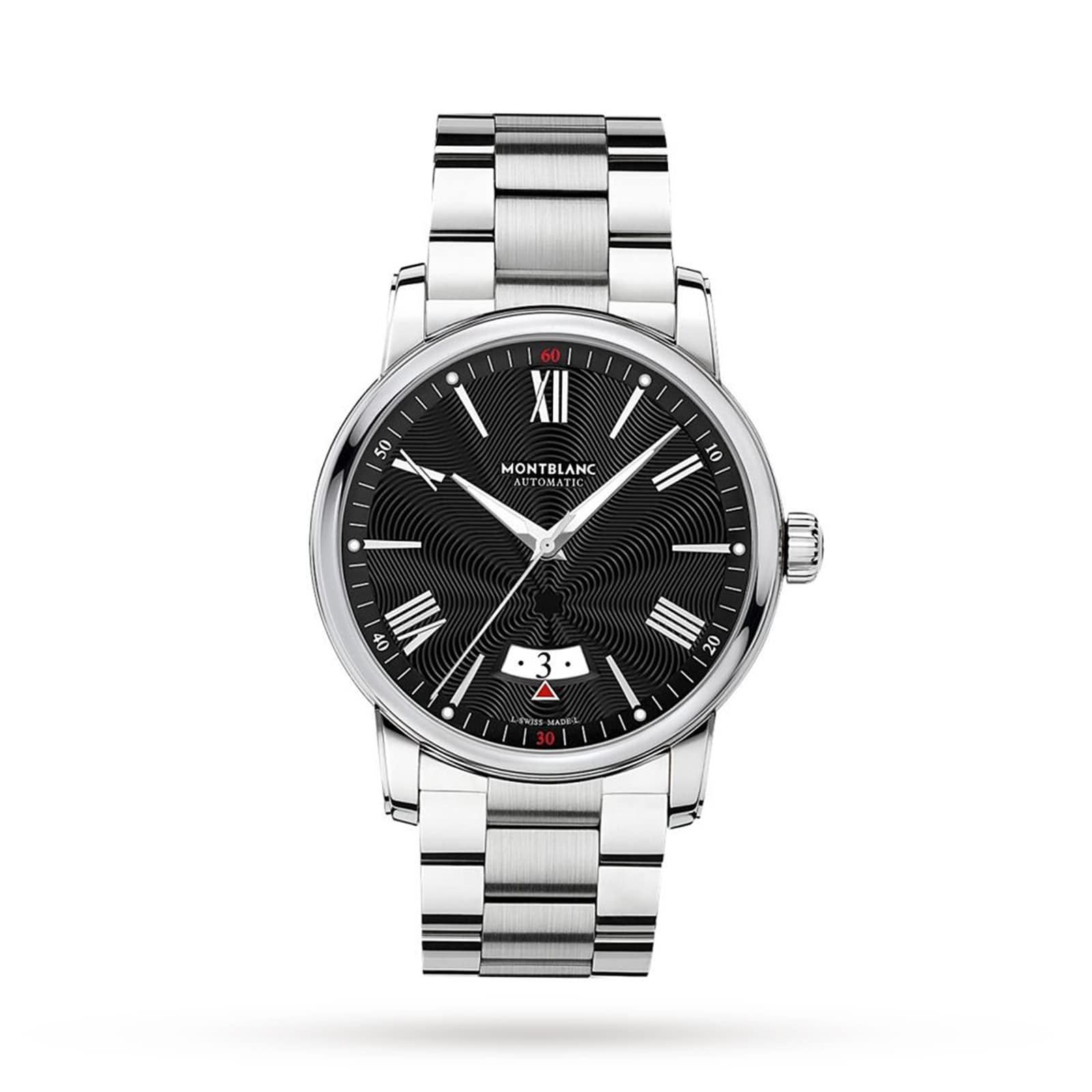 Montblanc Date Mens Bracelet Black Watch 42mm