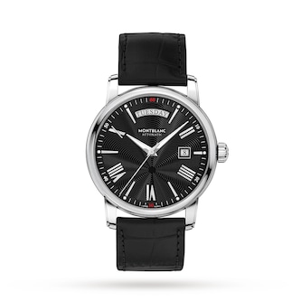 Montblanc 4810 Automatic Black Leather Mens Watch 40.5mm