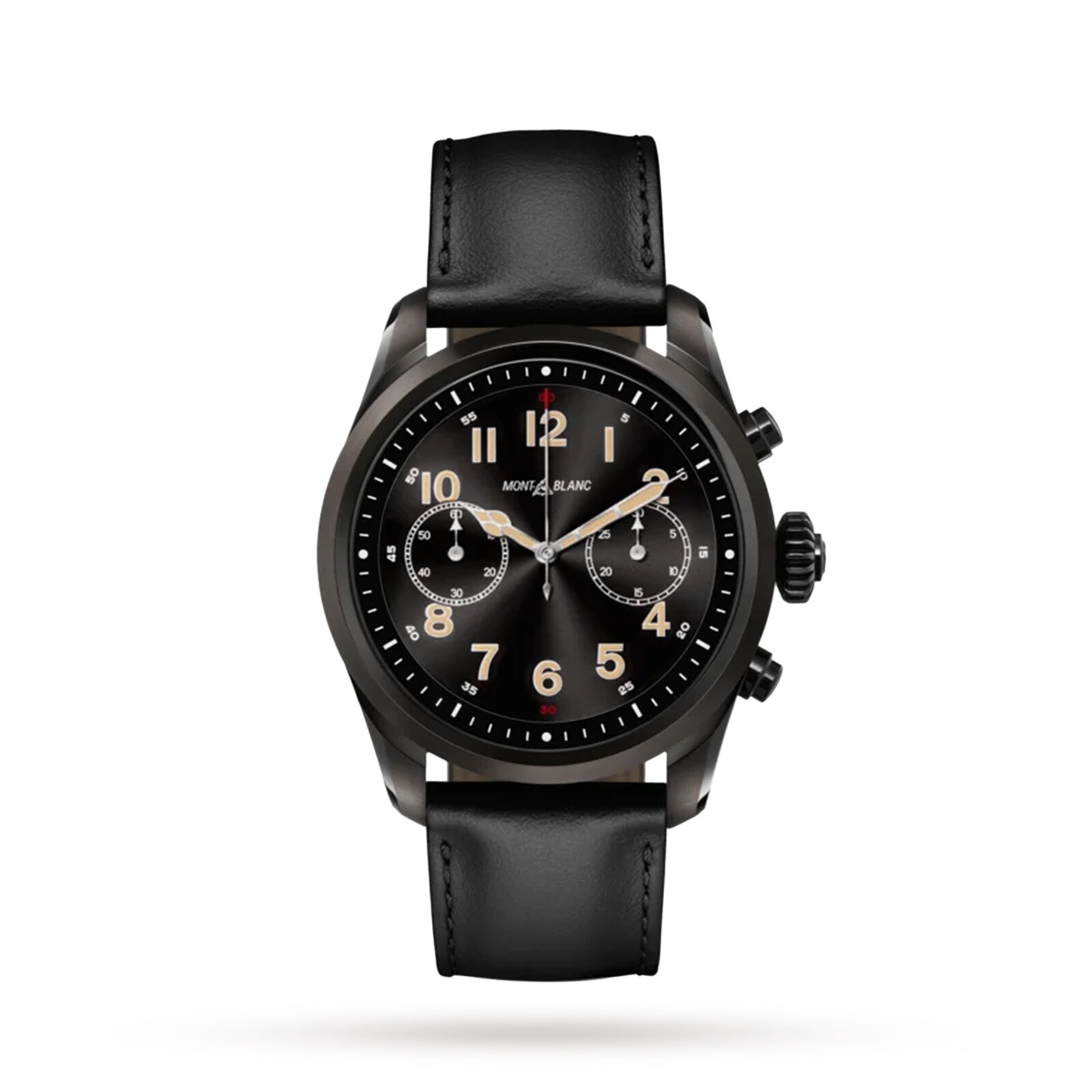 Montblanc Summit 2 Stainless Steel Black and Leather 42mm Mens Smart Watch