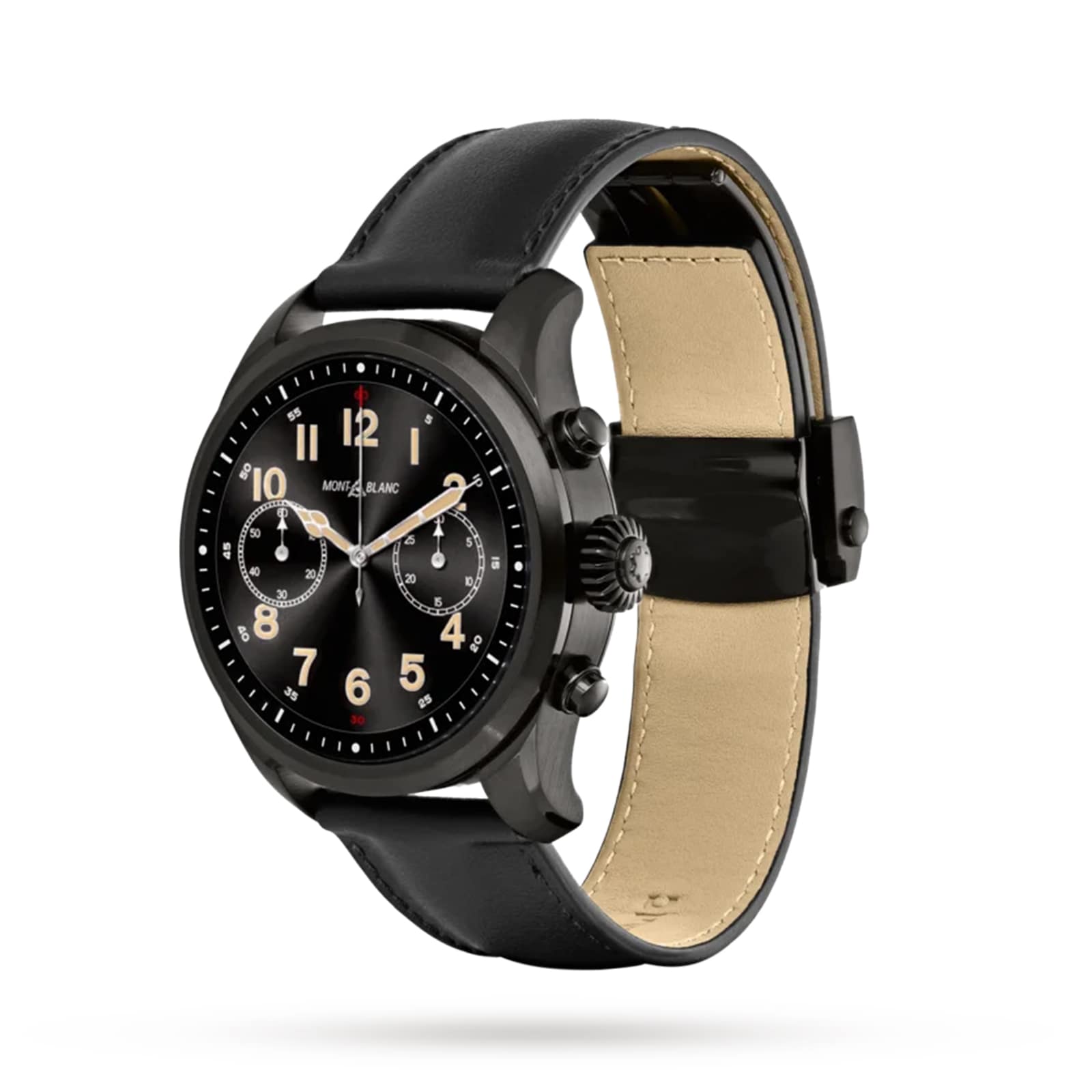 Montblanc Summit 2 Stainless Steel Black and Leather 42mm Mens Smart Watch