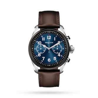 Montblanc Summit 2 Stainless Steel and Black Bi-color and Leather 42mm Mens Smart Watch