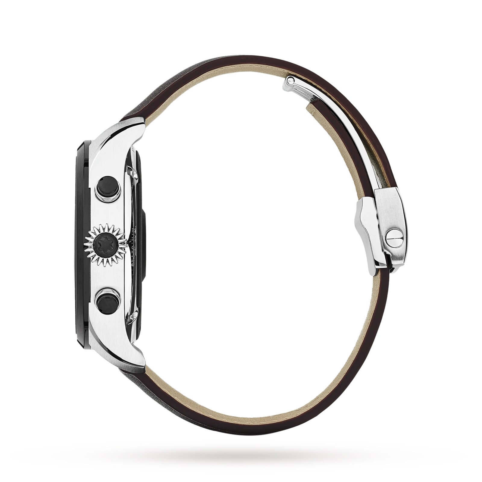 Montblanc Summit 2 Stainless Steel and Black Bi-color and Leather 42mm Mens Smart Watch