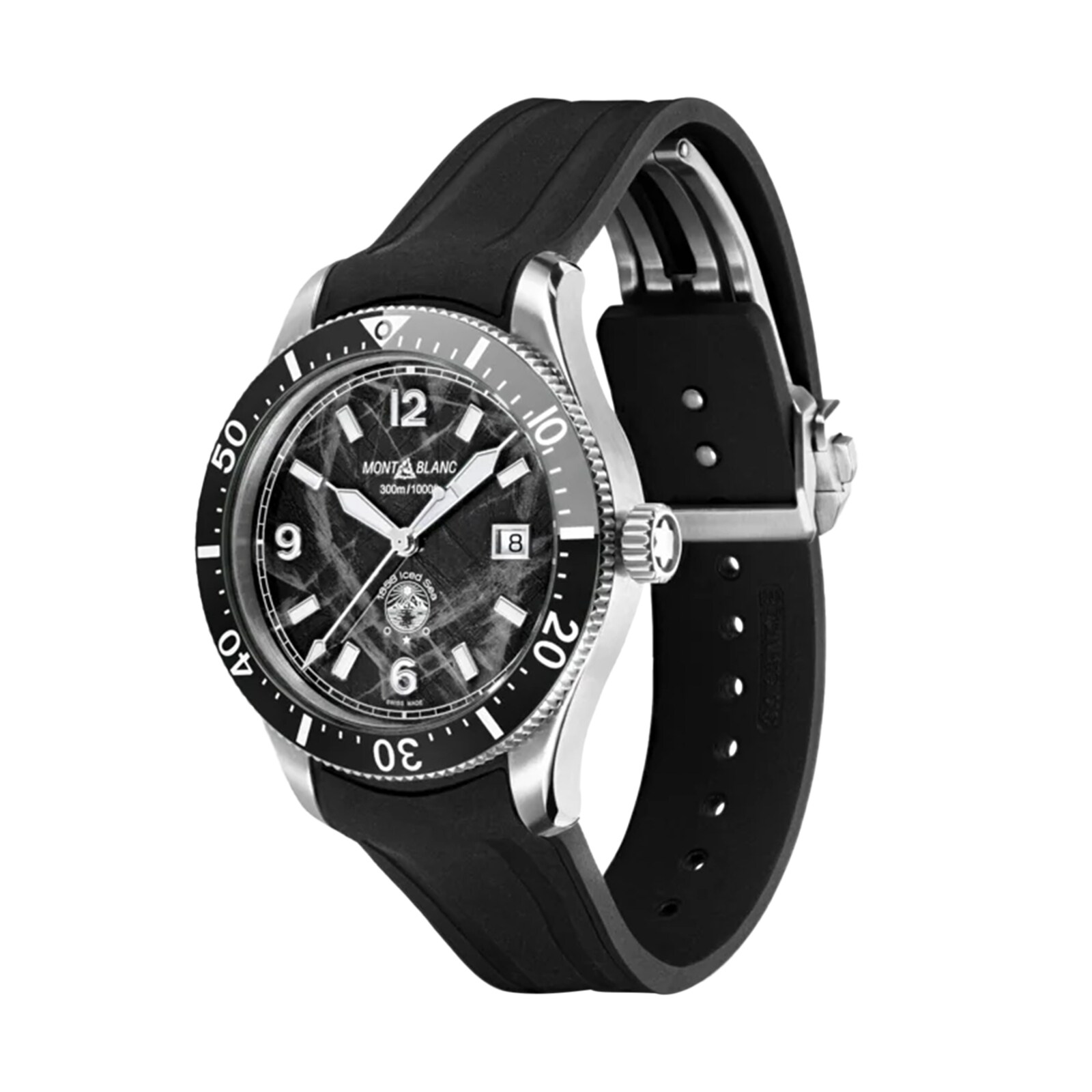 Montblanc 1858 Iced Sea Automatic 41mm Mens Watch Black Montblanc 1858 Iced Sea Automatic 41mm Mens Watch Black