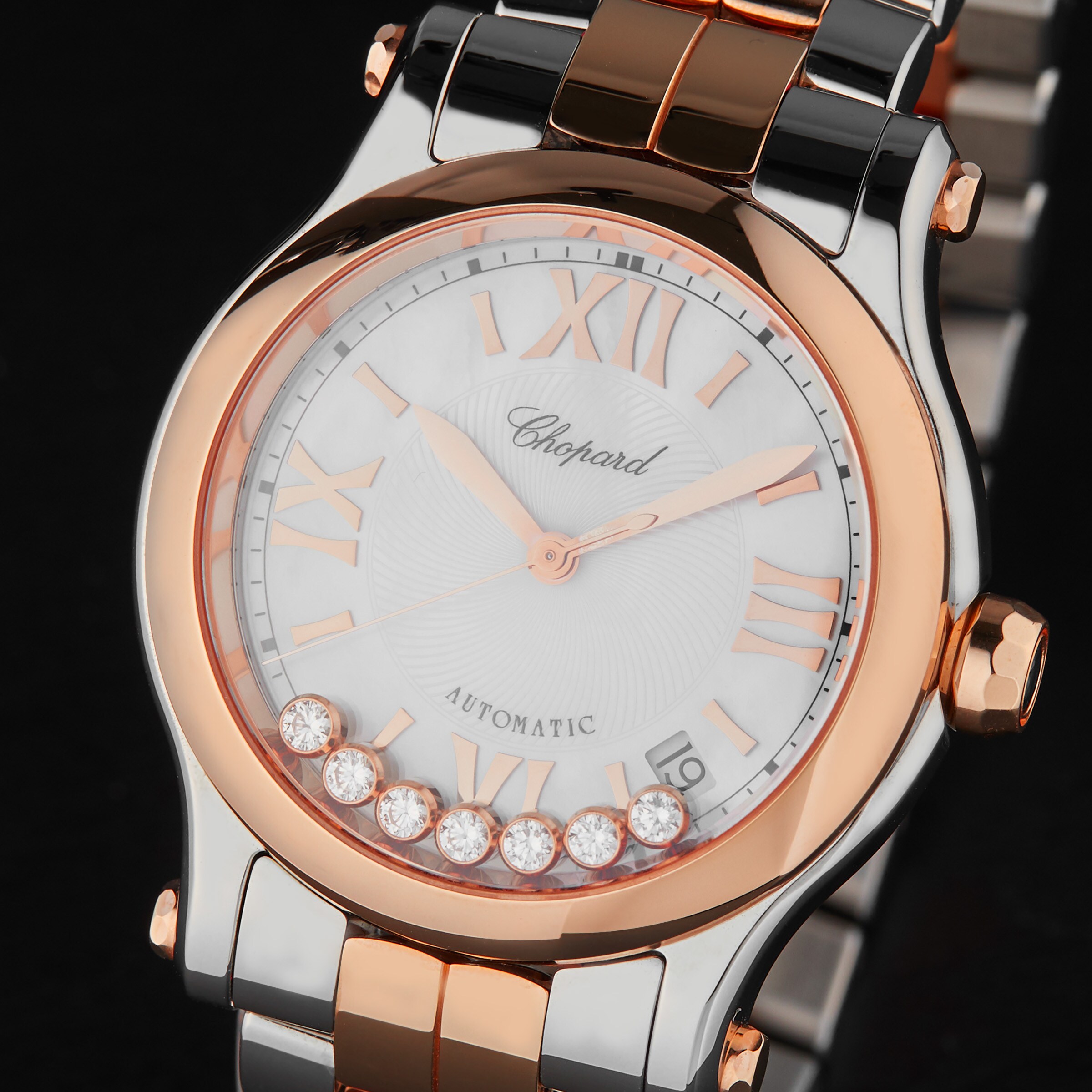 Chopard Happy Sport 36mm Automatic 18ct Rose Gold Stainless Steel