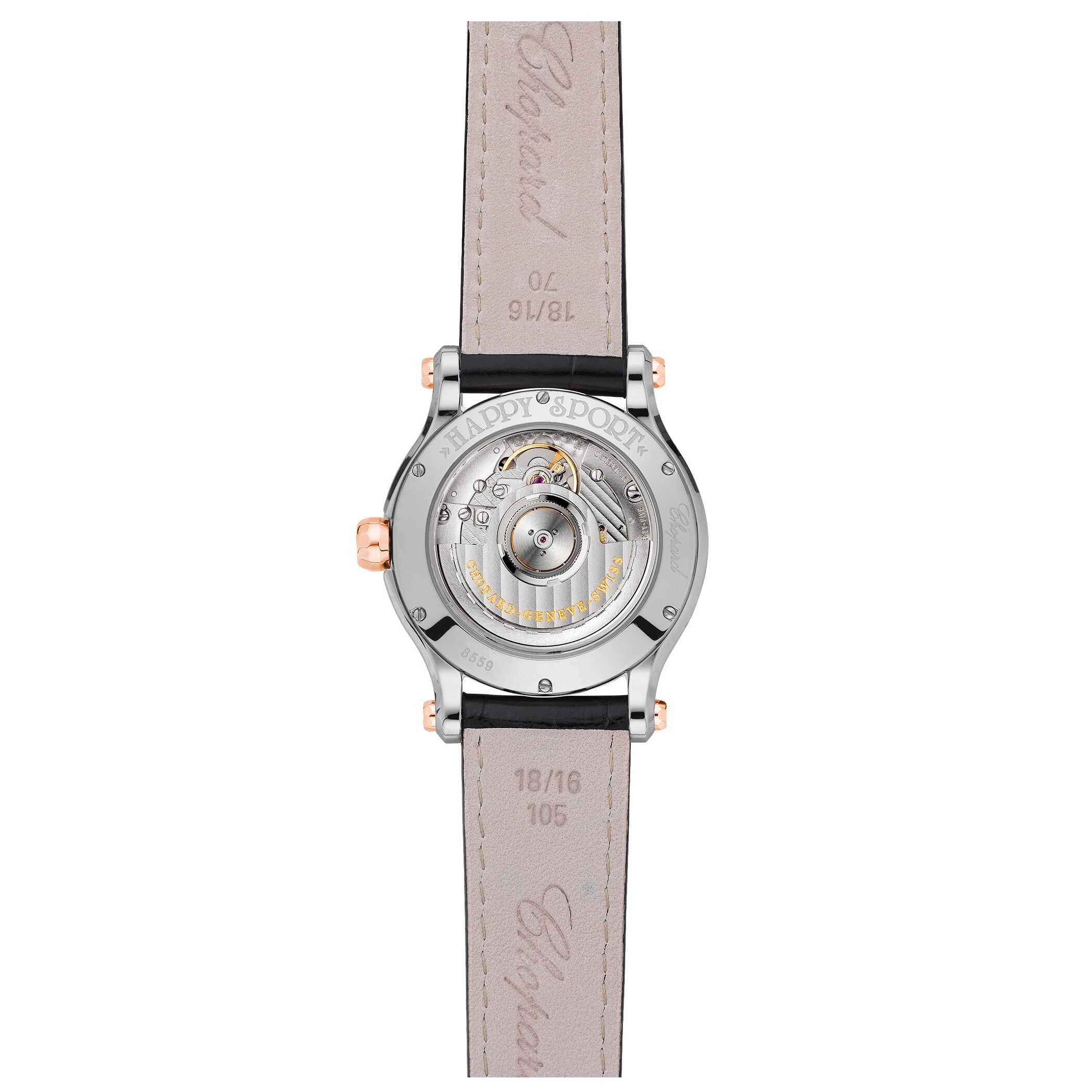 Chopard Happy Sport 36mm Automatic 18ct Rose Gold Stainless Steel and Diamond Ladies Watch