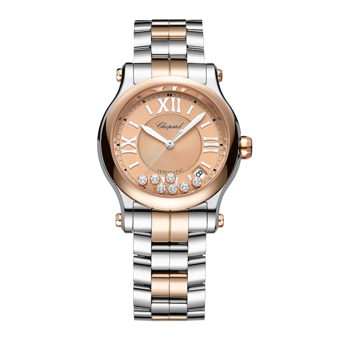 Chopard Happy Sport Automatic 36mm Ladies Watch Automatic, Ethical Rose Gold, Lucent Steel™, Diamonds