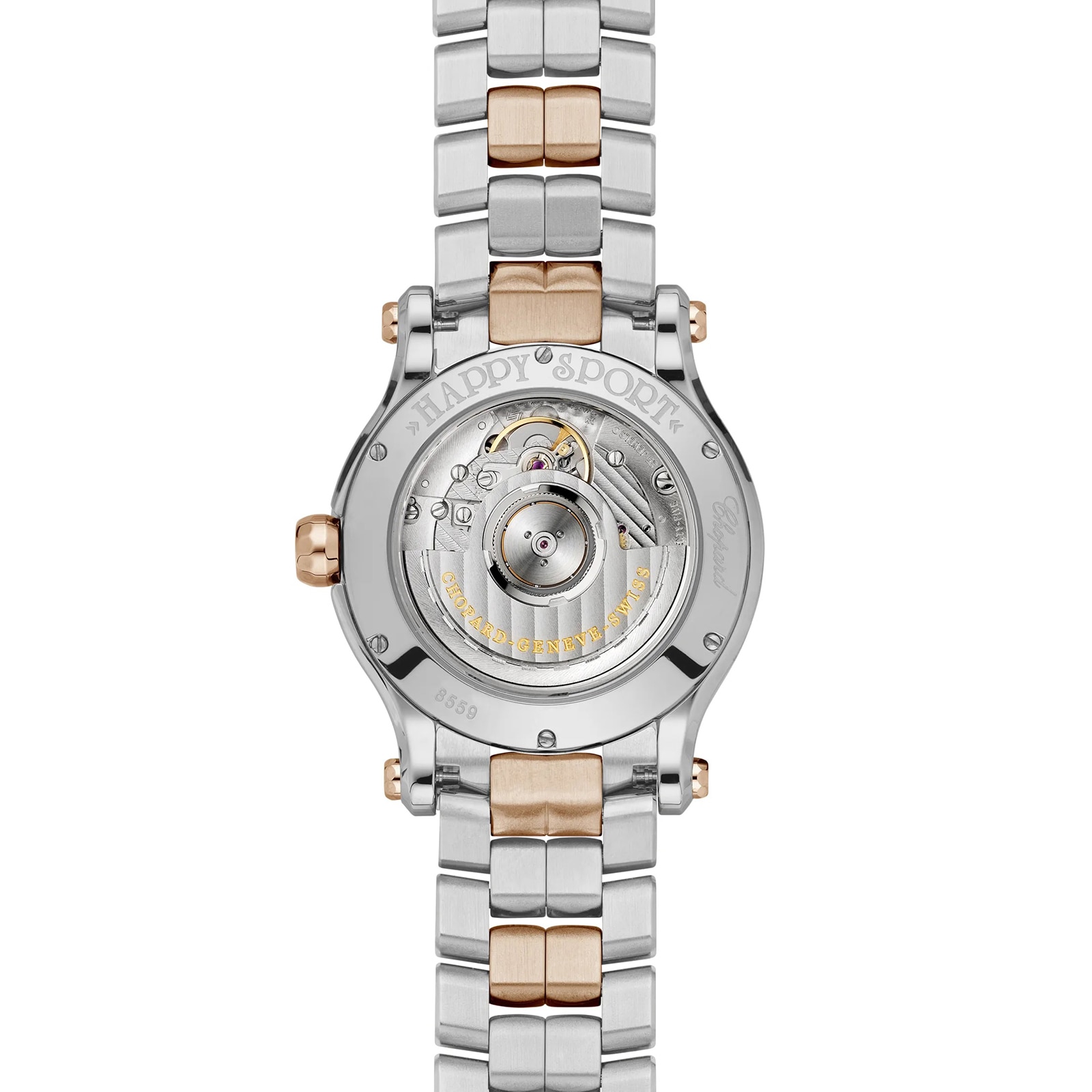 Chopard Happy Sport Automatic 36mm Ladies Watch Automatic, Ethical Rose Gold, Lucent Steel™, Diamonds