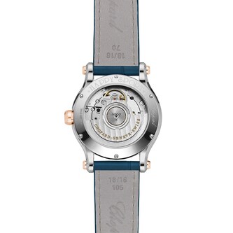 Chopard Happy Sport 36mm, Automatic, Ethical Rose Gold, Lucent Steel™, Diamonds