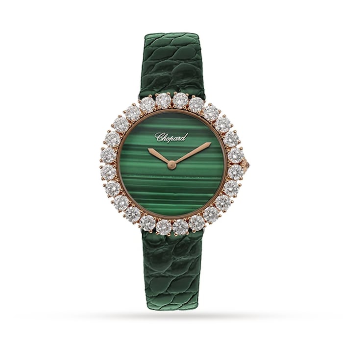 Chopard L'Heure Du Diamant Round Green 35.75mm Ladies Watch