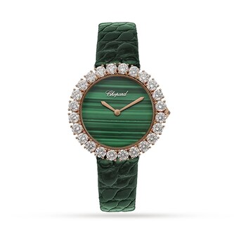 Chopard L'Heure Du Diamant Round Green 35.75mm Ladies Watch