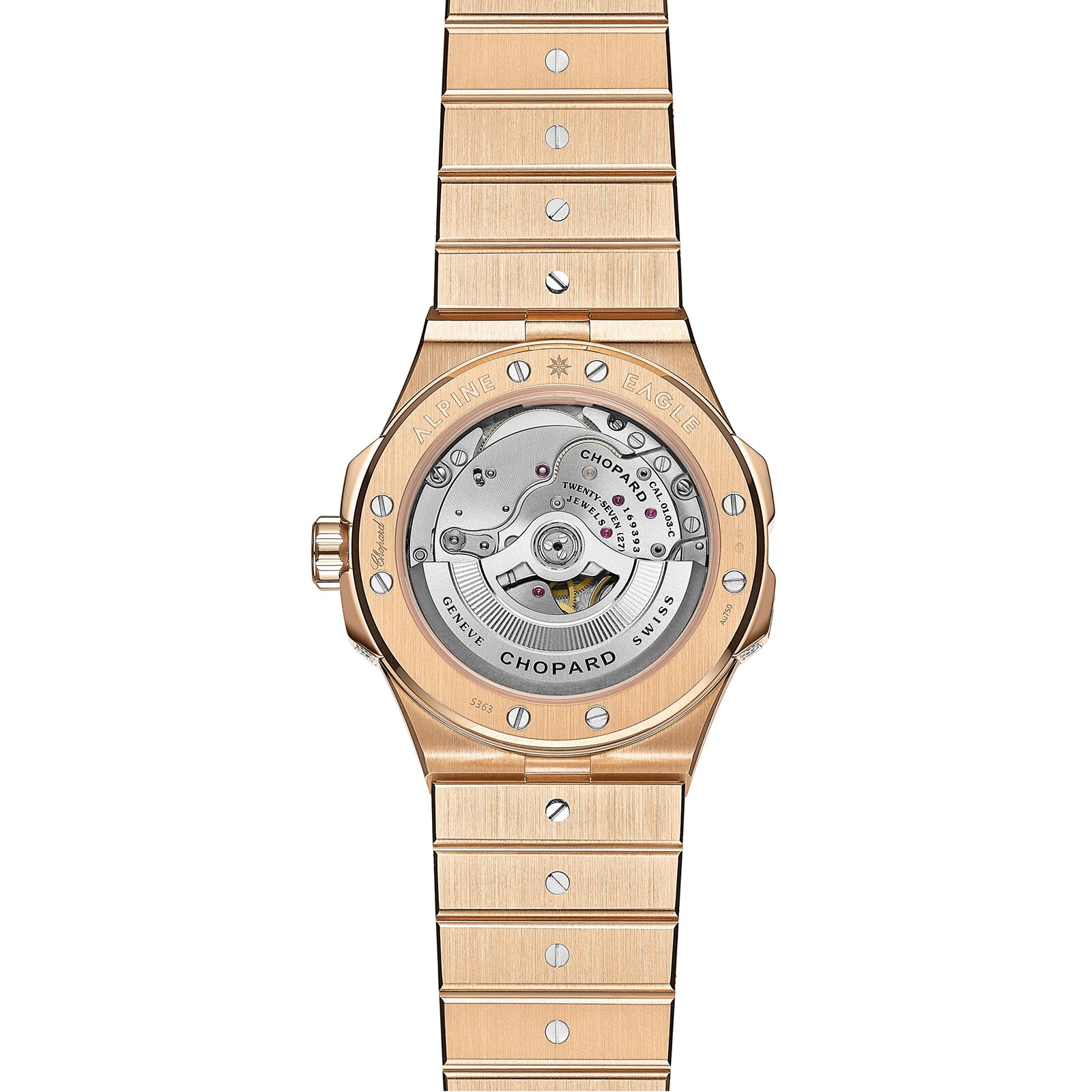 Chopard Alpine Eagle 41mm, Automatic, Ethical Rose Gold, Diamonds, Colored Sapphires
