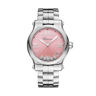 Chopard Happy Sport 36mm, Quartz, Lucent Steel™, Diamonds
