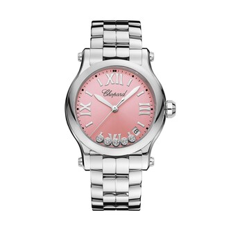 Chopard Happy Sport 36mm, Quartz, Lucent Steel™, Diamonds