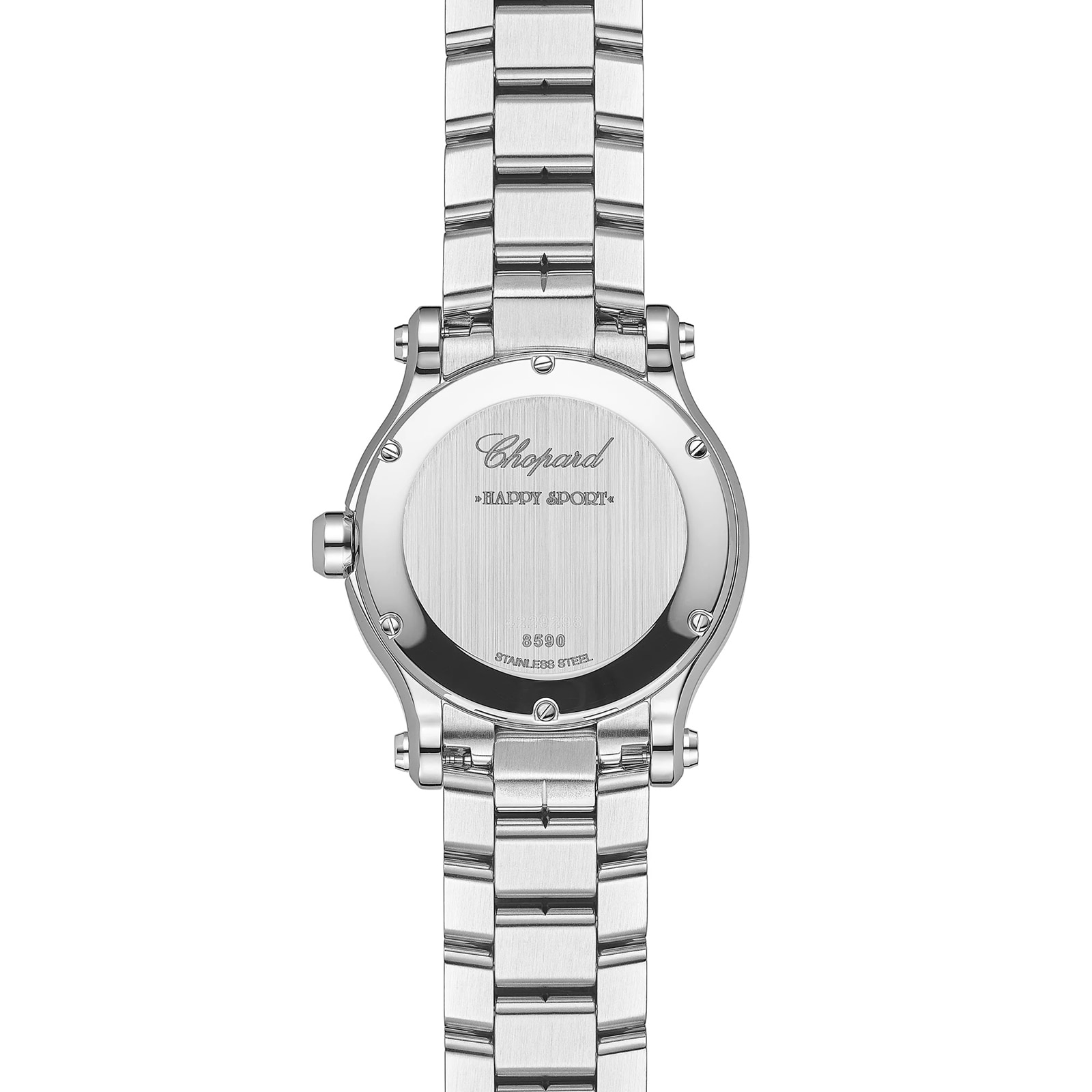 Chopard Happy Sport 30mm Quartz Lucent Steel Diamonds Pink