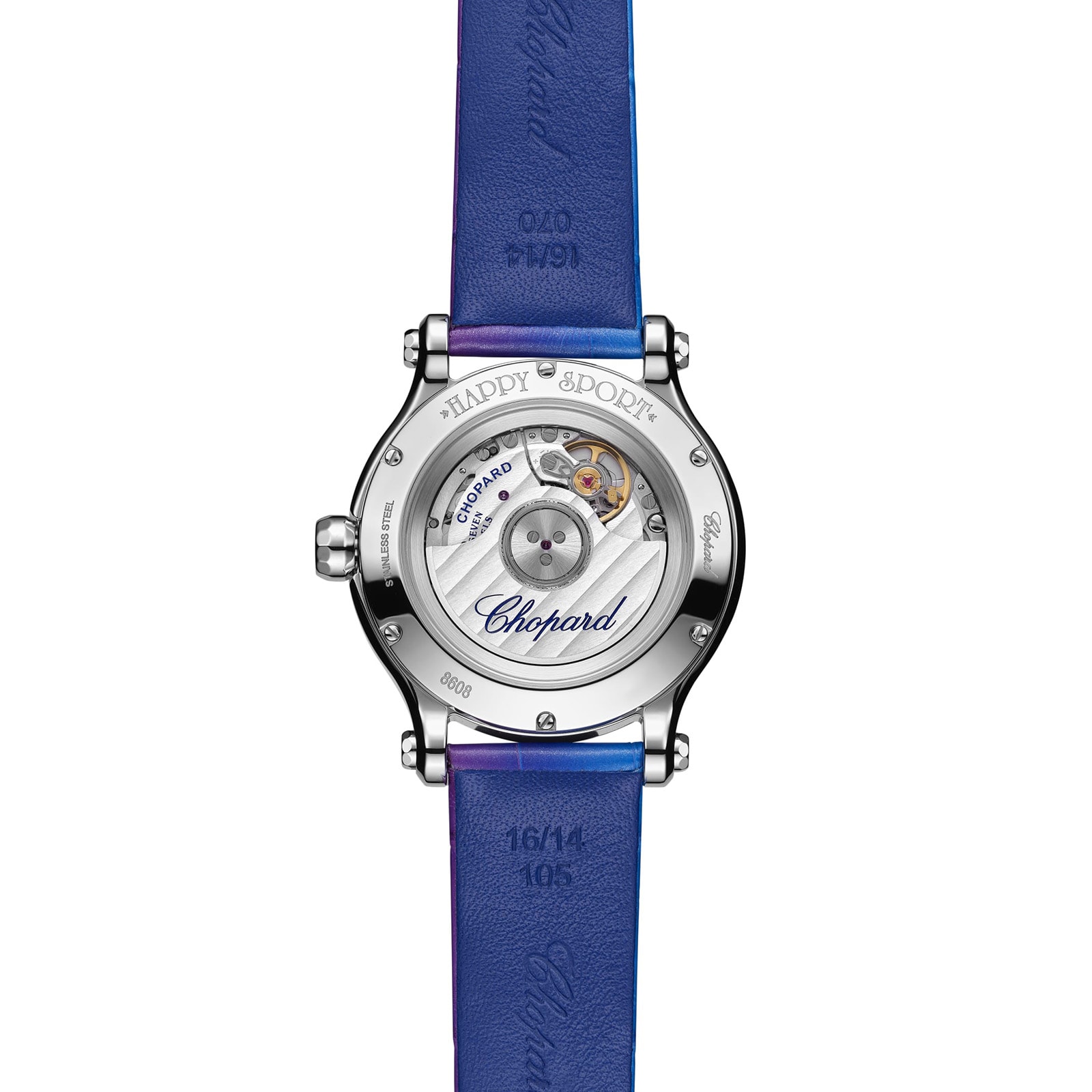 Chopard Happy Sport Blue and Purple Ladies Watch 278608 3006