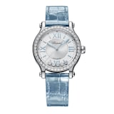 Chopard Happy Sport 33mm Aqua Marine Limited Editon Ladies Watch Silver