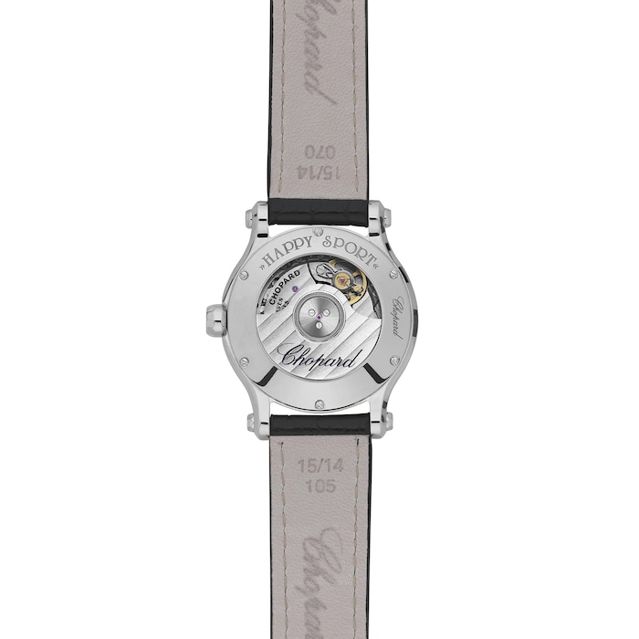 Chopard Happy Sport 30mm, Automatic, Lucent Steel™, Diamonds - Silver