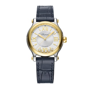 Chopard Happy Sport 33mm, Automatic, Ethical Yellow Gold, Lucent Steel™, Diamonds