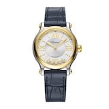 Chopard Happy Sport 33mm, Automatic, Ethical Yellow Gold, Lucent Steel™, Diamonds