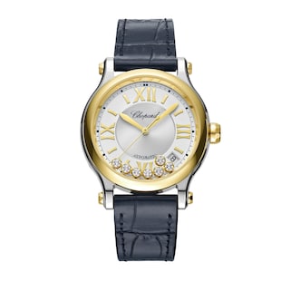 Chopard Happy Sport 36mm, Automatic, Ethical Yellow Gold, Lucent Steel™, Diamonds