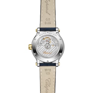 Chopard Happy Sport 36mm, Automatic, Ethical Yellow Gold, Lucent Steel™, Diamonds