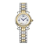 Chopard Happy Sport The First 26mm, Quartz, Ethical Yellow Gold, Lucent Steel™, Diamonds